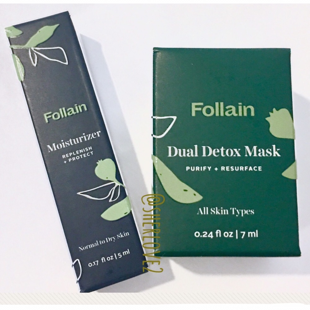 Follain Dual Detox Mask+ Moisturizer Replenish NEW